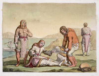 エスキモー、1817年（カラー彫刻） 作： G. Bramati